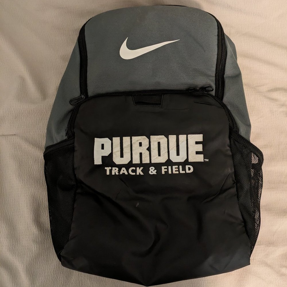 Nike Purdue Track And Field Gray Backpack Gem